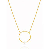 TAI JEWELRY Necklace Circle Necklace With Opal And Cz Accents