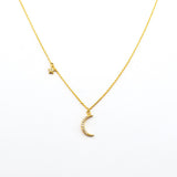 TAI JEWELRY Necklace Gold Crescent Moon And Star Necklace