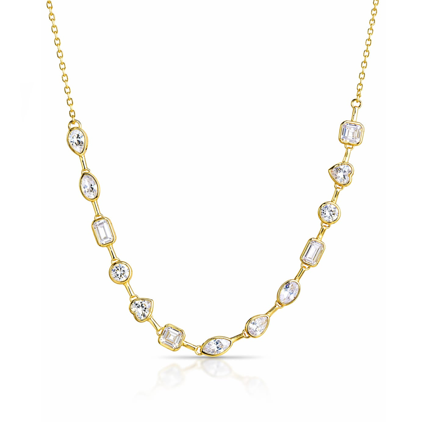 TAI JEWELRY Necklace CZ Charm Necklace (4–5.2mm)