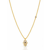 TAI JEWELRY Necklace Gold Cz Hamsa Pendant Necklace