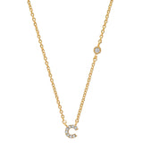 TAI JEWELRY Necklace Gold / C CZ Initial Necklace