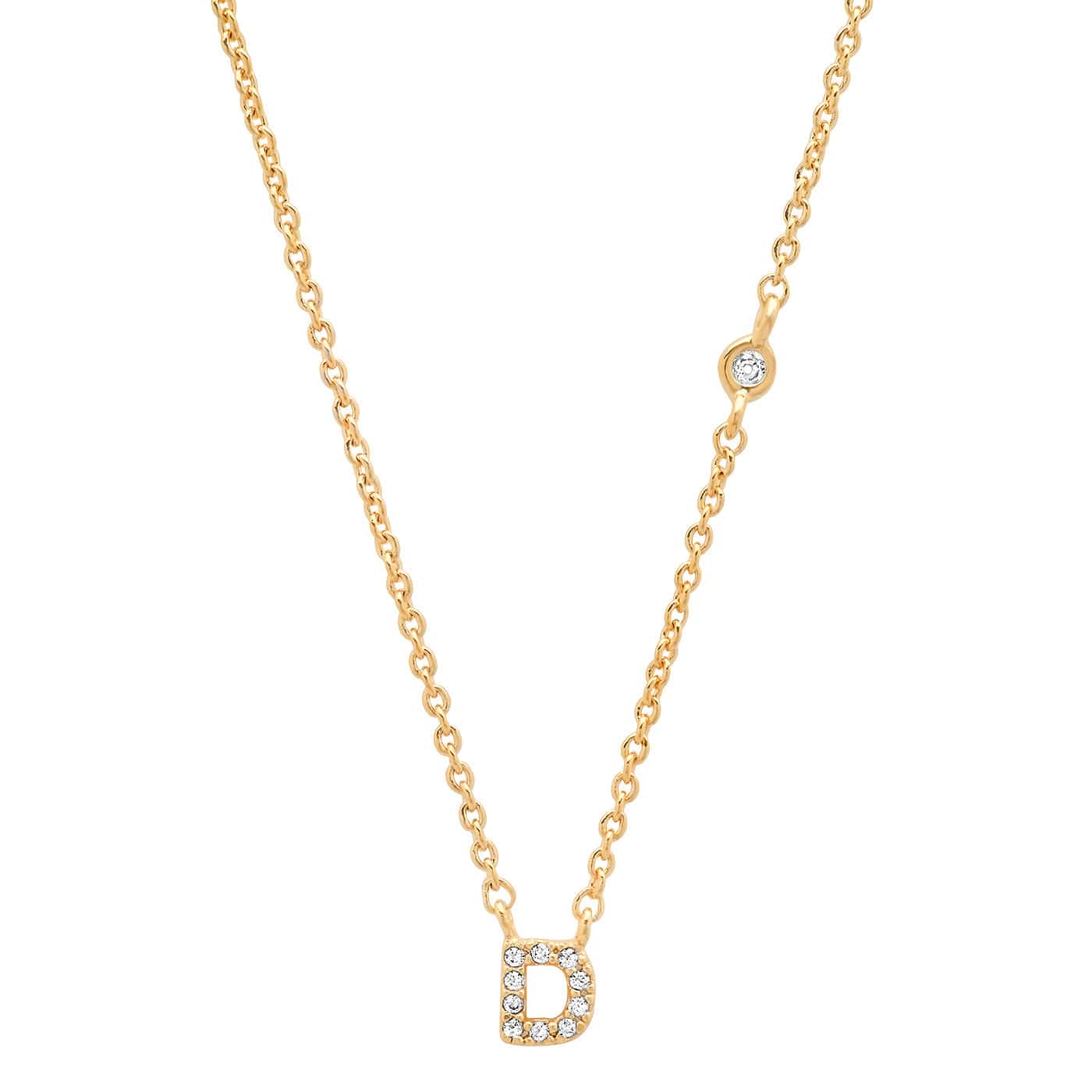 TAI JEWELRY Necklace Gold / D CZ Initial Necklace