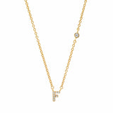TAI JEWELRY Necklace Gold / F CZ Initial Necklace