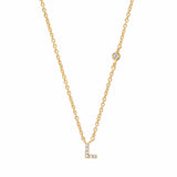 TAI JEWELRY Necklace Gold / L CZ Initial Necklace