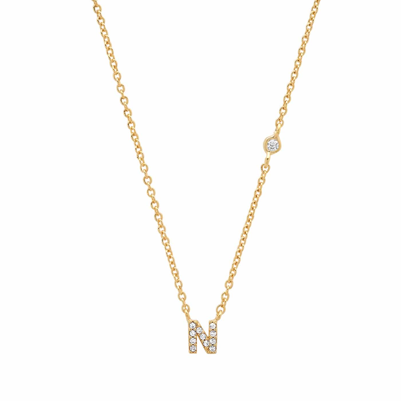 TAI JEWELRY Necklace Gold / N CZ Initial Necklace