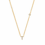 TAI JEWELRY Necklace Gold / T CZ Initial Necklace