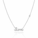 TAI JEWELRY Necklace Silver CZ Love Pendant Necklace