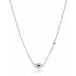 TAI JEWELRY Necklace Silver CZ Mini Evil Eye Pendant Necklace