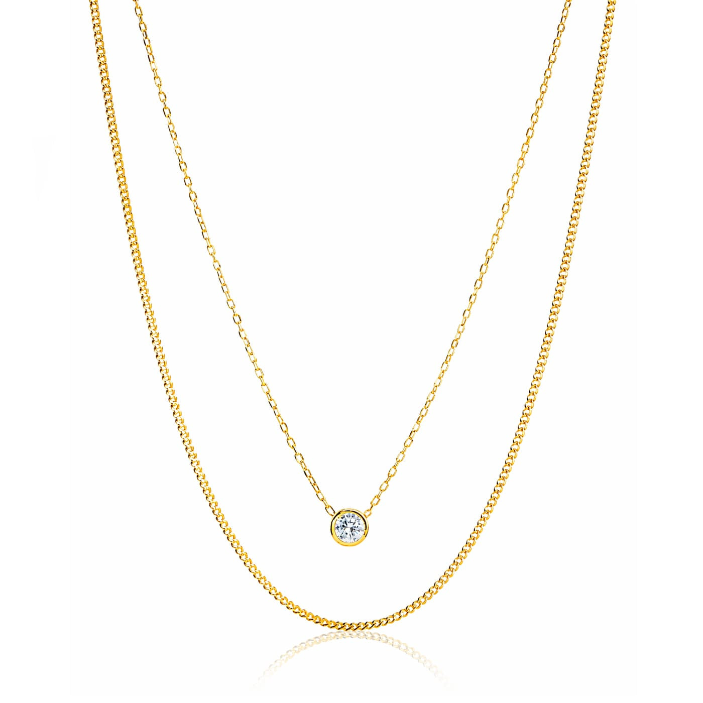 TAI JEWELRY Necklace CZ Necklace (5.2mm round)