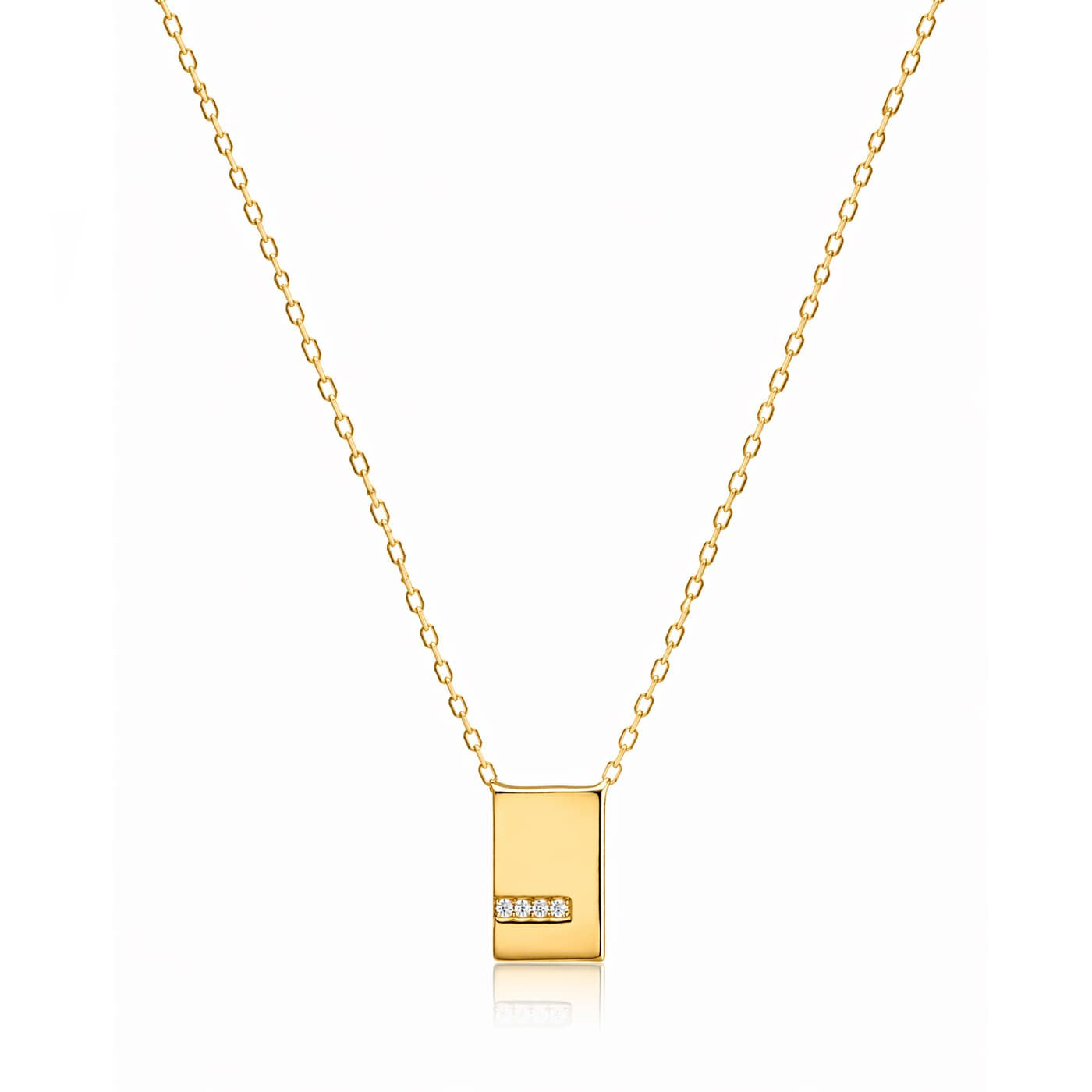 TAI JEWELRY Necklace CZ Pendant Necklace (11.5mm)