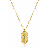TAI JEWELRY Necklace CZ Pendant Necklace (17x9mm)