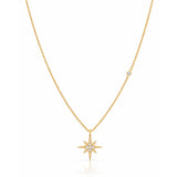 TAI JEWELRY Necklace GOLD CZ Starburst Pendant Necklace