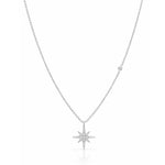 TAI JEWELRY Necklace SILVER CZ Starburst Pendant Necklace