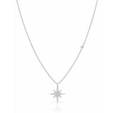 TAI JEWELRY Necklace SILVER CZ Starburst Pendant Necklace