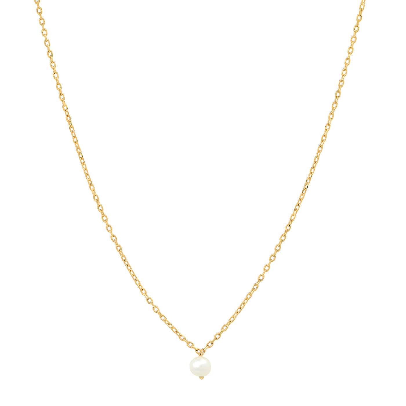 TAI JEWELRY Necklace Gold Delicate Chain With Simple Freshwater Pearl Pendant
