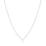 TAI JEWELRY Necklace Silver Delicate Chain With Simple Freshwater Pearl Pendant