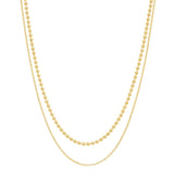 TAI JEWELRY Necklace Gold Double Chain Layering Necklace