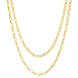 TAI JEWELRY Necklace Double Chain Link Necklace