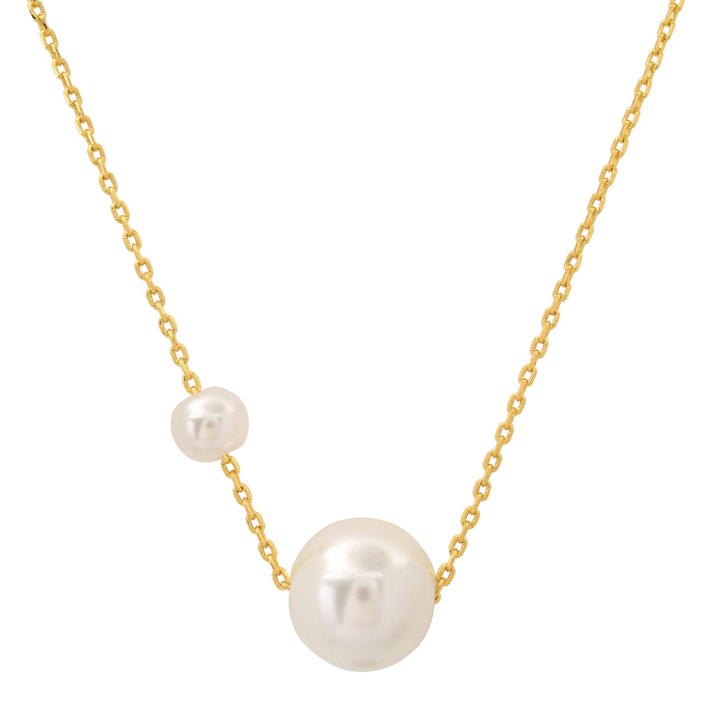 TAI JEWELRY Necklace Double Glass Pearl Necklace