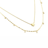 TAI JEWELRY Necklace Gold Double Layer Starburst Necklace