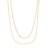 TAI JEWELRY Necklace Gold Double Link And Snake Chain Necklace