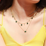 TAI JEWELRY | East West Bezel Center Stone Necklace | Necklace |