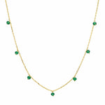 TAI JEWELRY Necklace Emerald Green CZ Station Necklace