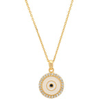 TAI JEWELRY | Enamel Medium Round Eye Pendant | Necklace |