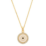 TAI JEWELRY | Enamel Medium Round Eye Pendant | Necklace |