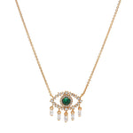 TAI JEWELRY Necklace Evil Eye Pendant With Baguettes