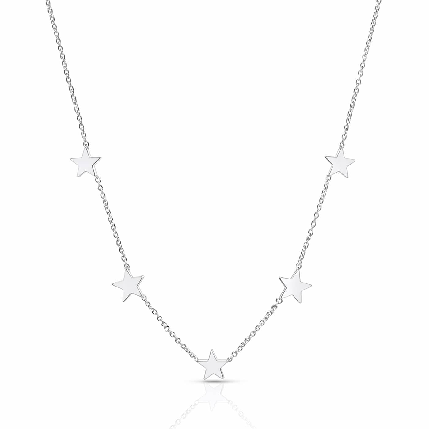 TAI JEWELRY Necklace Silver Five Star Necklace