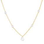 TAI JEWELRY Necklace Floating Pearl & CZ Necklace