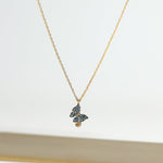 TAI JEWELRY Necklace Glittering Butterfly Pendant Necklace