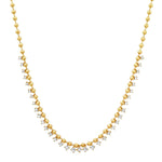 TAI JEWELRY Necklace Gold Ball Necklace with Graduated CZ Stones