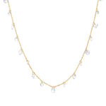 TAI JEWELRY Necklace Gold Chain Necklace with Floating CZ Charms