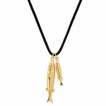 TAI JEWELRY Necklace Gold Fish Pendant Cord Necklace