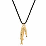 TAI JEWELRY Necklace Gold Fish Pendant Cord Necklace