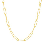 TAI JEWELRY Necklace GOLD Gold Hammered Paper Clip Chain