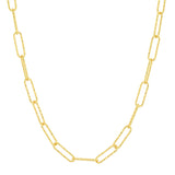 TAI JEWELRY Necklace GOLD Gold Hammered Paper Clip Chain