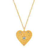 TAI JEWELRY Necklace Gold Heart Evil Eye Necklace