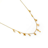 TAI JEWELRY Necklace Gold Necklace With Stationed Charms