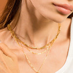 TAI JEWELRY | Gold Paper Clip Chain | Necklace |