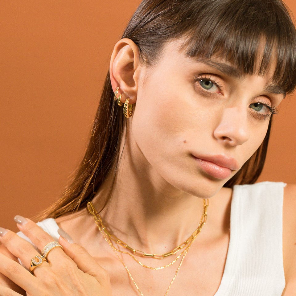 TAI JEWELRY | Gold Paper Clip Chain | Necklace |
