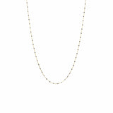 TAI JEWELRY Necklace Gold Vermeil 34" Enamel Beaded Necklace (Black)