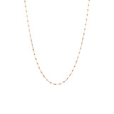 TAI JEWELRY Necklace Gold Vermeil 34" Enamel Beaded Necklace (Orange)