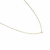 TAI JEWELRY Necklace Gold Vermeil Enamel Necklace With Multiple Cz/Black Stones