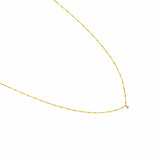 TAI JEWELRY Necklace Gold Vermeil Enamel Necklace With Multiple Cz/Yellow Stones