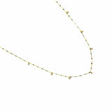 TAI JEWELRY Necklace Gold Vermeil Enamel With Stationed Charm Necklace (Black)