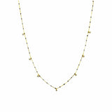 TAI JEWELRY Necklace Gold Vermeil Enamel With Stationed Charm Necklace (Black)