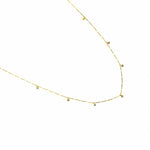 TAI JEWELRY Necklace Gold Vermeil Enamel With Stationed Charm Necklace (White)